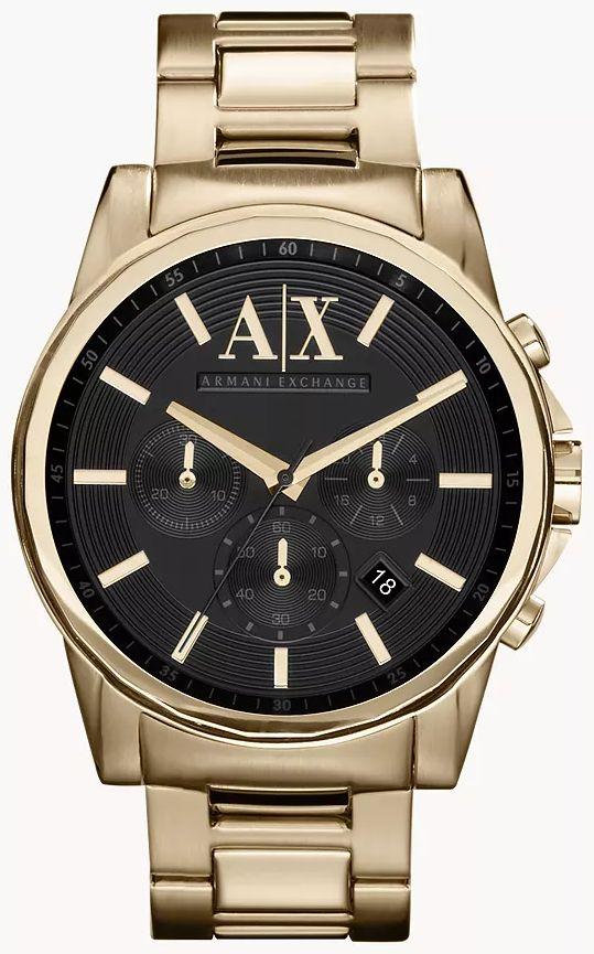 Armani Exchange Chronograph Gold-Tone Steel Men's Watch AX2095
