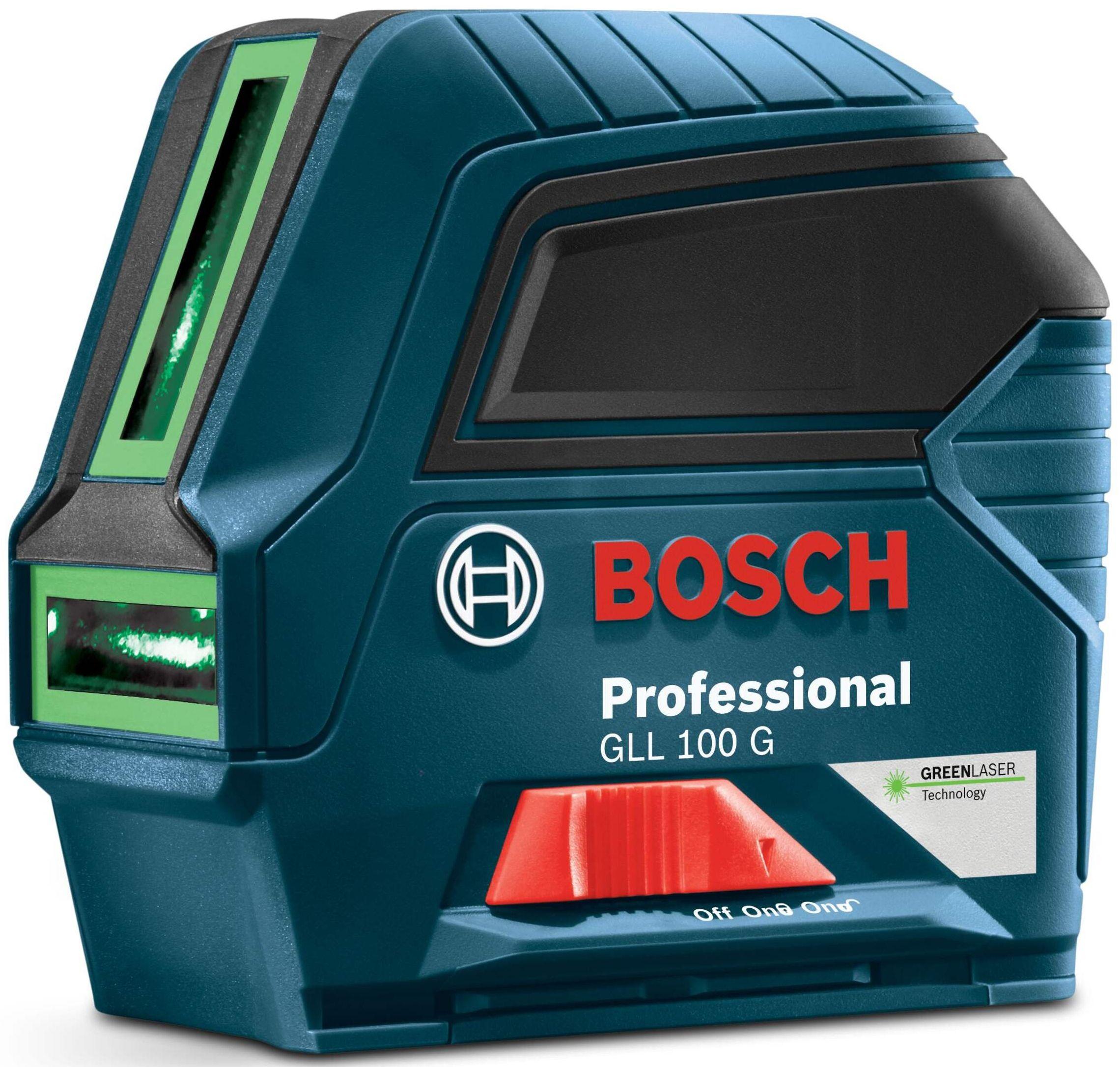 Bosch GLL 100G 100 ft. Green-Beam Self-Leveling Cross-Line Laser