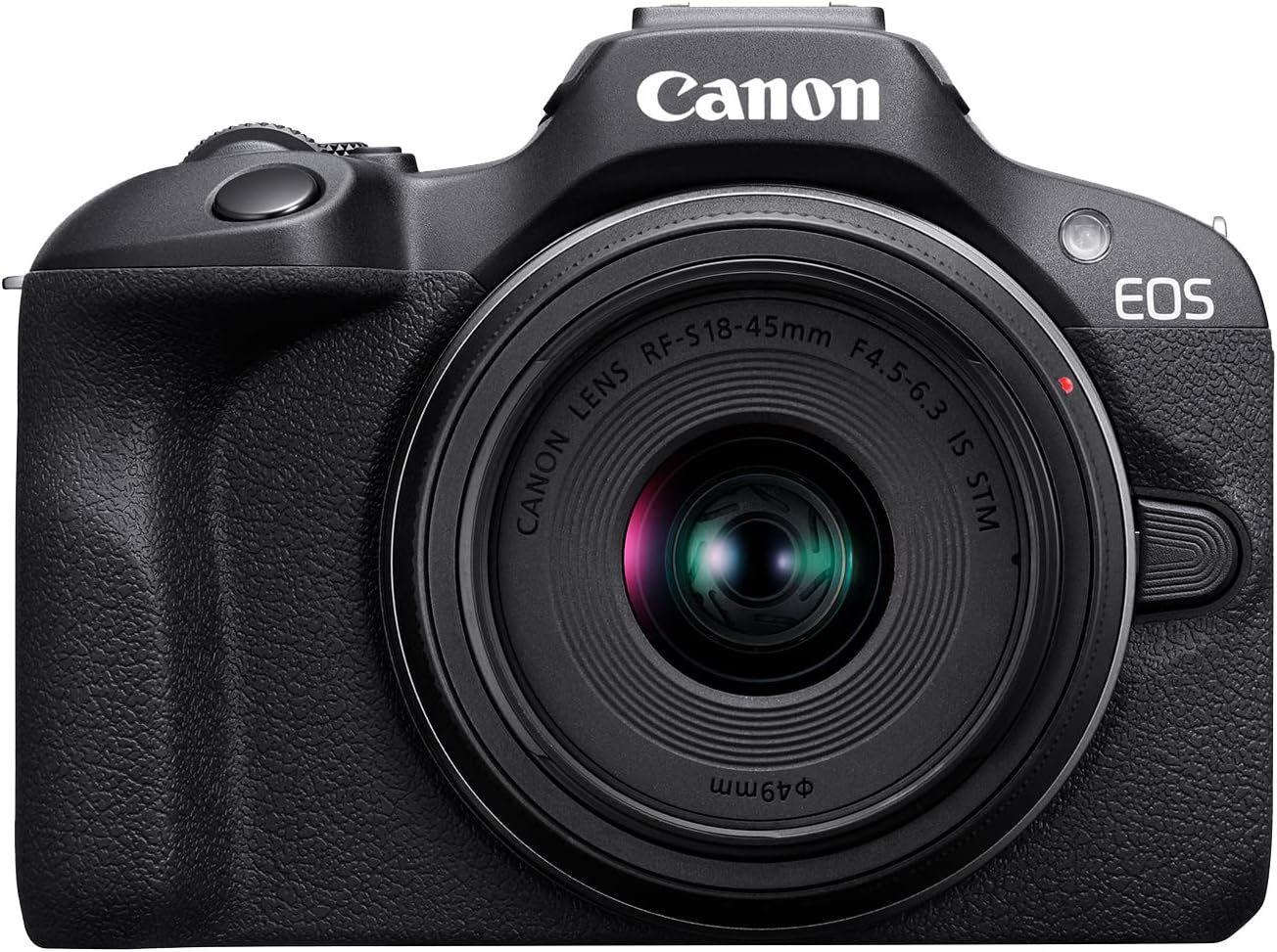 Canon EOS R100 Mirrorless Camera with RF-S18-45mm F4.5-6.3 IS STM & RF-S55-210mm F5-7.1 IS STM Lens Kit