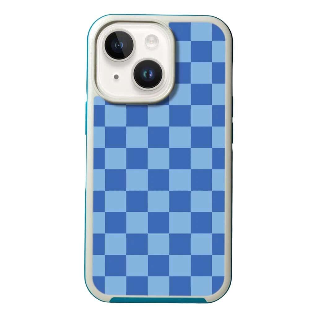 Caseco MagSafe iPhone 13 Blue Checkerboard Print Case