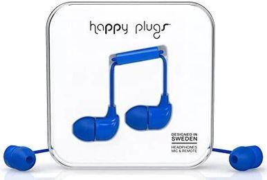 Happy Plugs Fashion-Tech In-Ear Headphones with Mic and Remote - Cobalt - Excellent