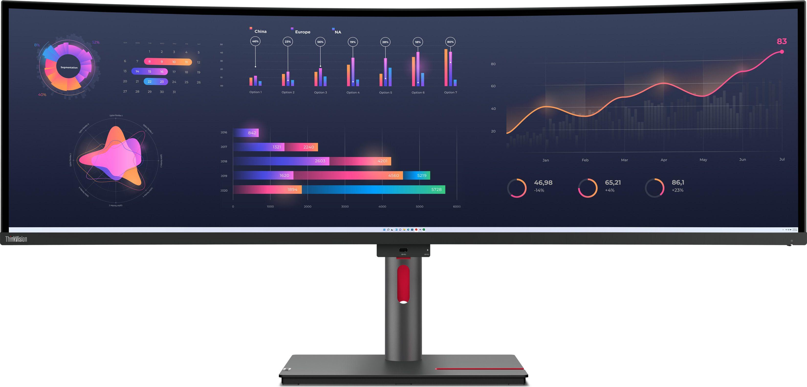 Lenovo ThinkVision P49w-30 49" DQHD Thunderbolt4 Ultra Wide Monitor