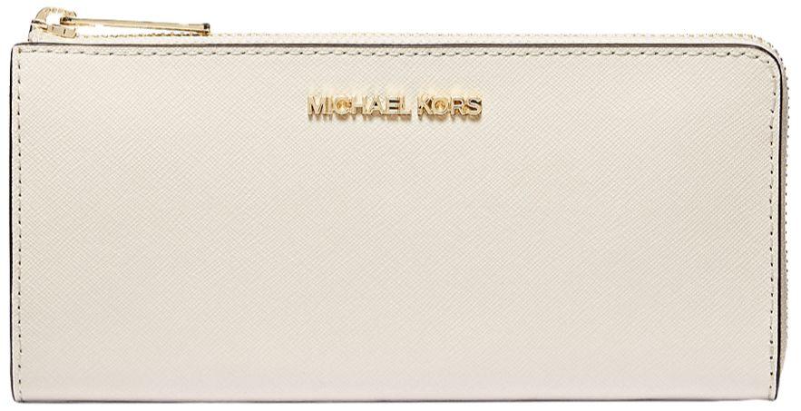 Michael Kors Jet Set Travel Large Saffiano Leather Quarter-Zip Wallet