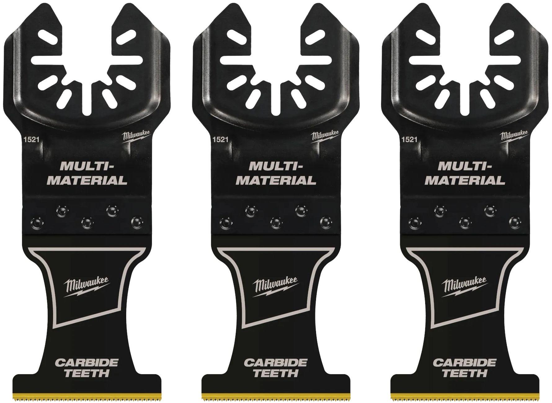 Milwaukee 49-25-1523 OPEN-LOK 1-3/8" Carbide Teeth Multi-Material Multi-Tool Blades (3-Pack)