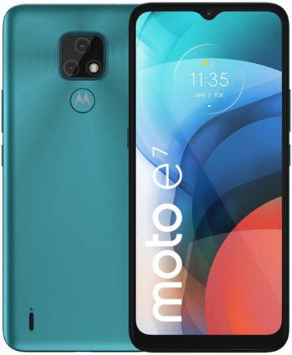 Motorola Moto E7 32GB in Aqua Blue in Excellent condition