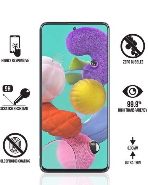 Refurbished Nuglas Flat Clear Tempered Glass Screen Protector for Galaxy A51 - Reebelo Canada