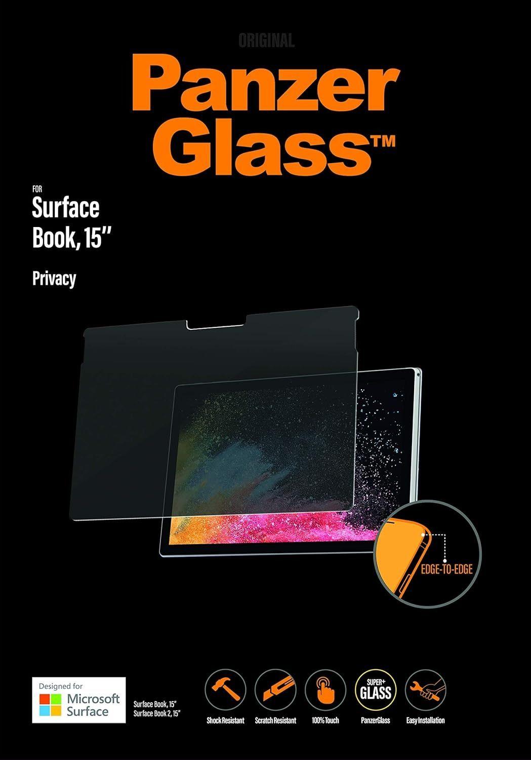 Refurbished PanzerGlass Microsoft Surface Book 15'' Privacy Transparent Screen Protector - Reebelo Canada