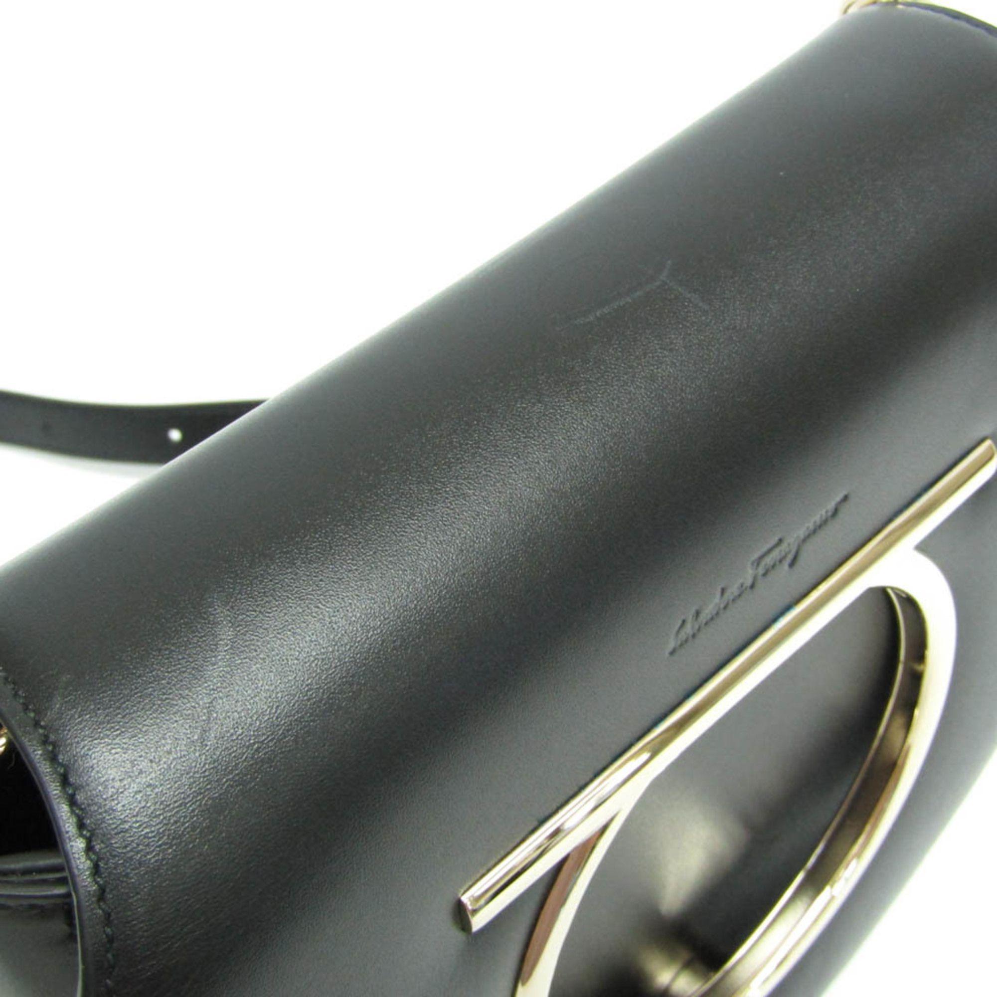 Refurbished Salvatore Ferragamo Gancini Leather Handbag Shoulder Bag - Reebelo Canada