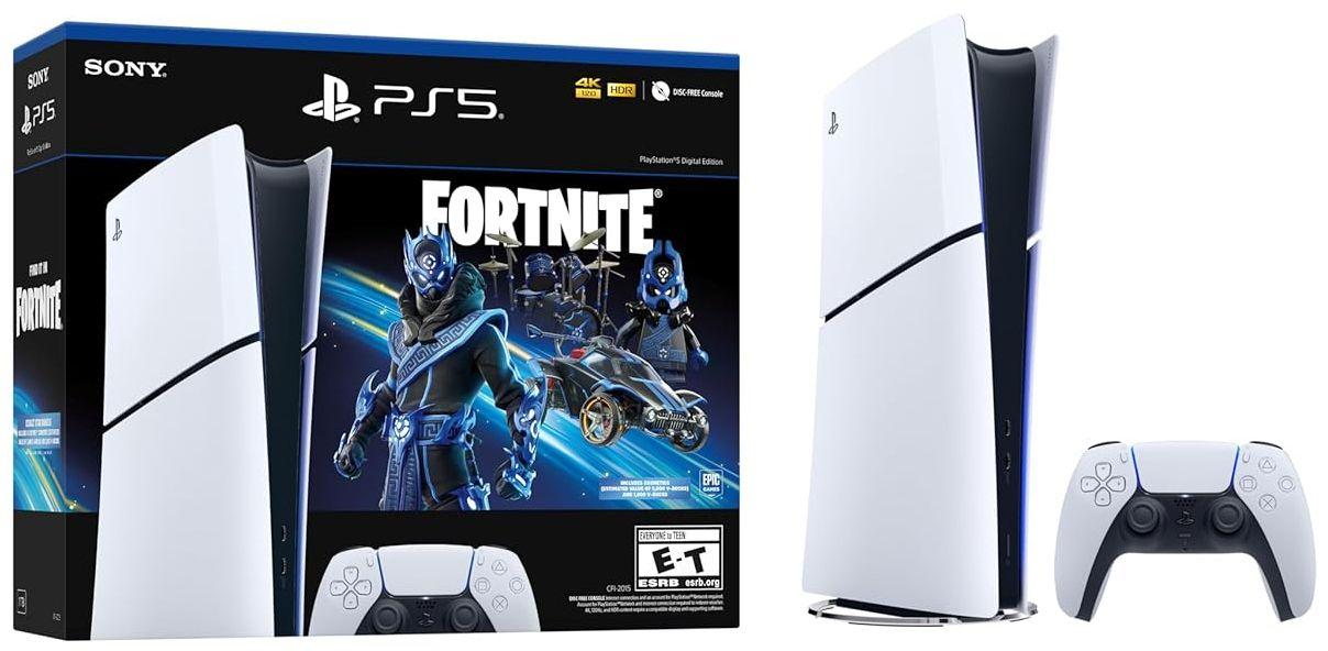 Sony PlayStation 5 Slim Console Fortnite Cobalt Star Bundle (Digital Edition)
