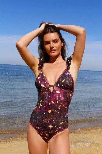 Refurbished Women's UPF 50+ MAGIC SPELL Bathing Suits One Piece Swimsuits made from recycled plastic bottles Variant Size Value L - Reebelo Canada