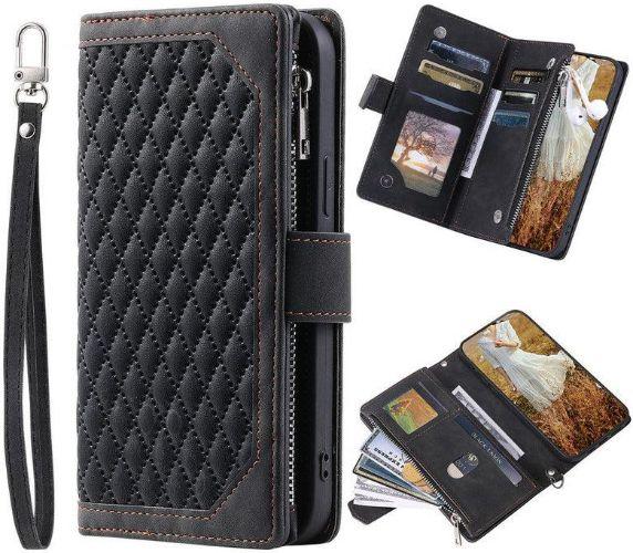 Refurbished Zipper Wallet Phone Case with Wrist Strap for Apple iPhone 13 mini - Reebelo Canada